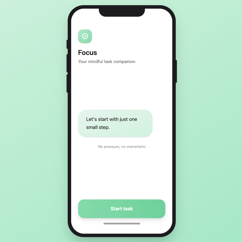 focus app redesign mockup